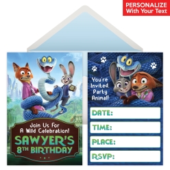 Zootopia 2 PERSONALIZED Invitations - 8 Pack
