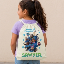 Zootopia 2 Better Zoogether Personalized Drawstring Backpack