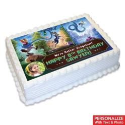 Zootopia 2 Photo Personalized Edible Icing