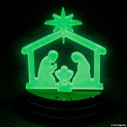 Christmas Nativity Glow-in-the-Dark Manger Scenes-10Pk