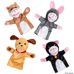 Pet Character Hand Puppets-4Pk