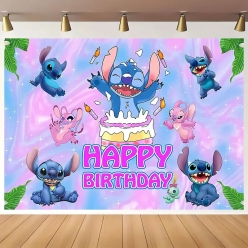 45% OFF: Lilo and Stitch Bday 5 Foot FABRIC Backdrop