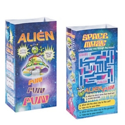 Activity Covered Space Alien Bags - 12Pk