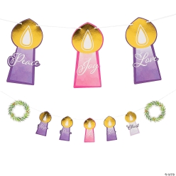 Religious Christmas 7 ft. Advent Candles & Wreaths Banner