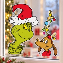 *Grinch and Max Large Window Clings