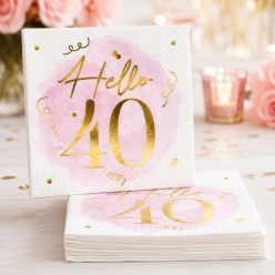 40th Birthday Pink Metallic
