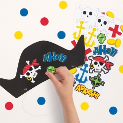 Ahoy Decorate Your Own Black Pirate Hats-8PK
