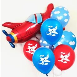 Airplane Deluxe Balloon Bouquet