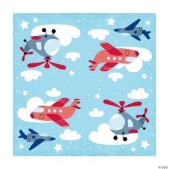 Airplane Party Paper Beverage Napkins-16Pk