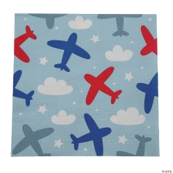 Airplane Party Paper Beverage Napkins-16Pk