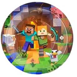 Minecraft 3D Dessert Plates - 10 PK