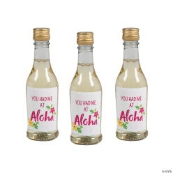 Luau Wine Bottle Labels - 12Pk