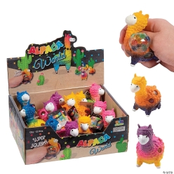 Llama Gel Bead Squeeze Toys - 12Pk
