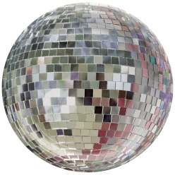 Dance Party Disco Ball Foil Metallic Dessert Plates 8PK