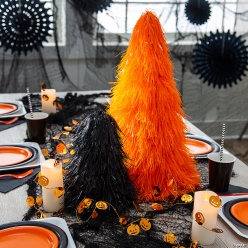 Halloween Orange & Black Trees & Jack-O'-Lantern Garland Set