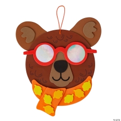 Fall-Themed Bear in Sunglasses & Scarf Craft Kit-12Pk