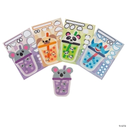 Make-a-Character Boba Tea Animal Sticker Sheets-12Pk
