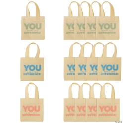 You Make the Difference Appreciation Totes-12Pk