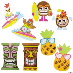 Luau Magnet Craft Kit Assortment-48Pk