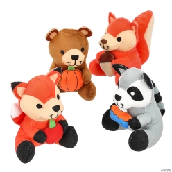 Fall Plush Animals Assortment - 12Pk