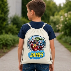 Avengers Personalized Drawstring Backpack