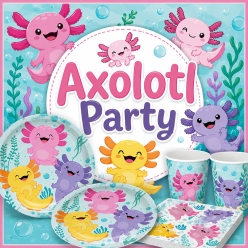 Axolotl Birthday Party Supplies