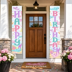 Axolotl Happy Birthday Door Banners - 2pcs
