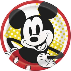 Mickey Mouse Vintage Dinner Plates -8 PK