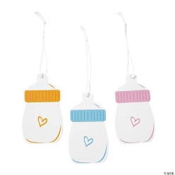 Baby Bottle Favour Tags - 24Pk