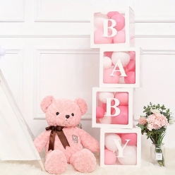 50% OFF: Shades of Pink Baby Shower Balloon Box Kit w/ Balloons