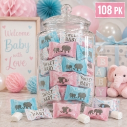 Baby Shower Elephant Buttermints -108Pk