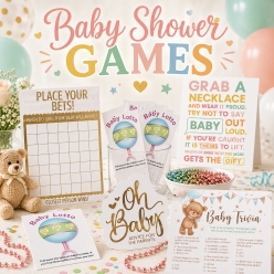 *Baby Shower Games & Photo Props