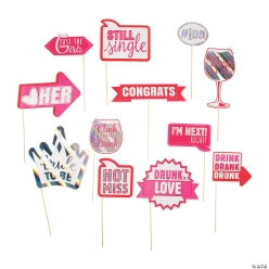 50% OFF: Bachelorette Party Photo Stick Props-12Pk