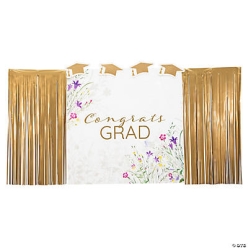Cottagecore 7 Pc Jumbo Grad Backdrop Decorating Kit