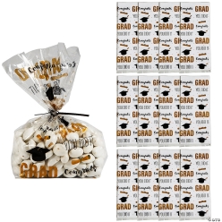 Graduation Cellophane Bags with Twist Ties-12Pk