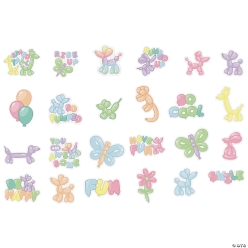 Balloon Animal Motivational Stickers - 24Pk