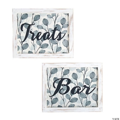 Bar & Treats Wood Sign Set