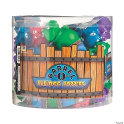 Barrel-O'-Bulldog Pop-Out Squeeze Toys-24Pk
