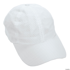 Adults White Adjustable Baseball Caps-12Pk