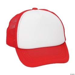 Kids Red Adjustable Trucker Baseball Caps-12Pk