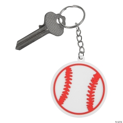 Baseball Charm Keychains - 12Pk