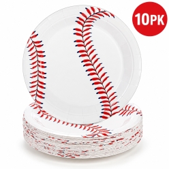 Baseball Dessert Plates - 10 PK