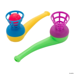 Bright Colour Floating Ball & Basket Whistles-24PK