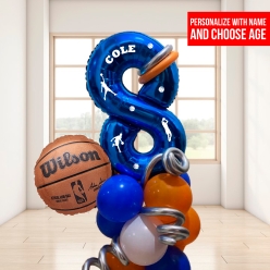*Basketball 6 Ft Airfill Personalized Balloon Column