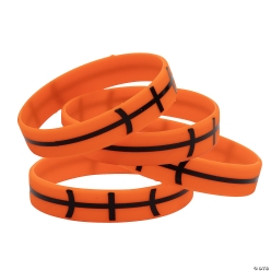Basketball Rubber Bracelets - 12Pk