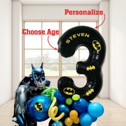 Batman 6 FT Airfill Personalized Balloon Column Kit