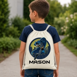 Batman Personalized Drawstring Backpack