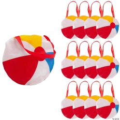 Beach Ball Shaped Tote Bags -12Pk