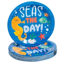 Beach Buddies Dinner Plates-8 PK