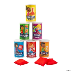 Board Game VBS Can Bean Bag Toss Game